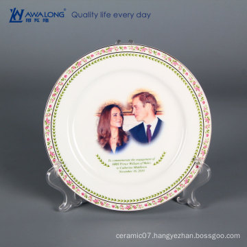 ceramic christmas custom plate / decorative hanging wall plates / large decorative ceramic plates